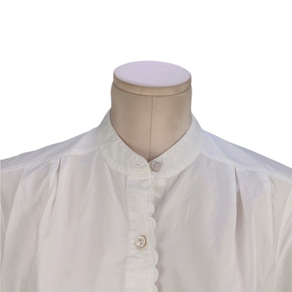 Scotch & Soda Cotton Poplin Balloon Sleeve Oversized Button Down Shirt - Picture 5 of 14